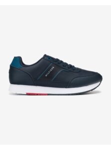 Dark blue Mens Leather Sneakers Tommy