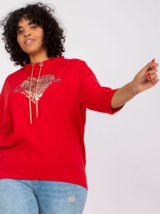 Large red blouse with