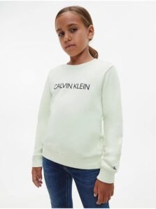 Light green girls' hoodie Calvin Klein
