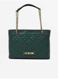 Dark Green Handbag Love Moschino