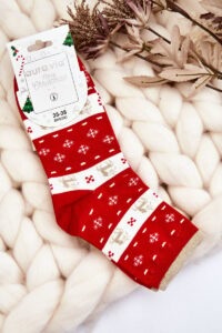 Women's Socks with Reindeer Christmas Patterns