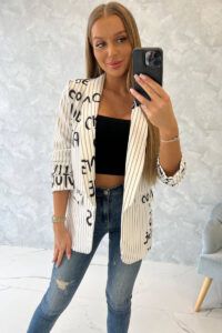 Jacket with white