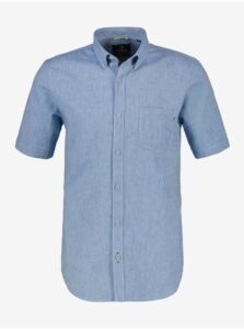 Blue Men's Short Sleeve Shirt