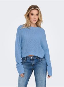 Blue Ladies Cropped Sweater ONLY
