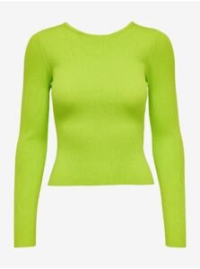 Light Green Sweater with Opening at Back
