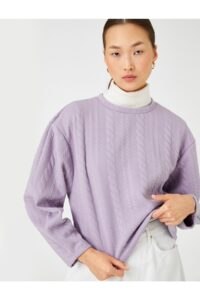 Koton Crop Sweatshirt Knit Pattern