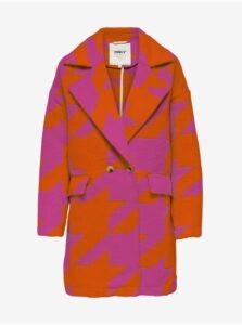 Pink-orange Women's Patterned Coat ONLY