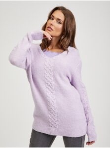 Light purple women's oversize sweater