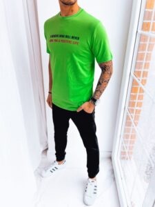 Men's basic green T-shirt
