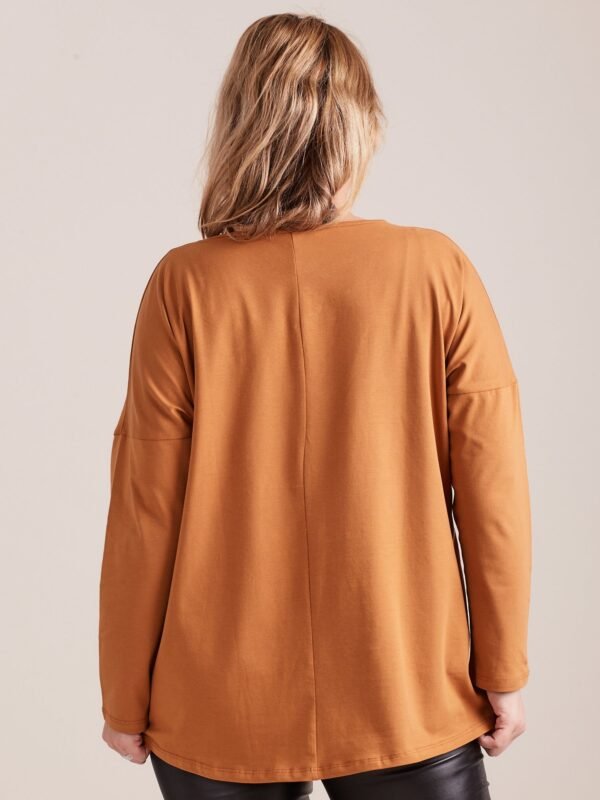 Light brown blouse with PLUS