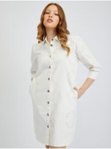 Orsay White Denim Shirt Dress