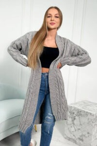 Sweater with cable knitted
