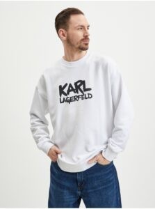 White men's sweatshirt KARL LAGERFELD