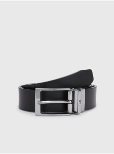 Black Mens Leather Reversible Strap Tommy
