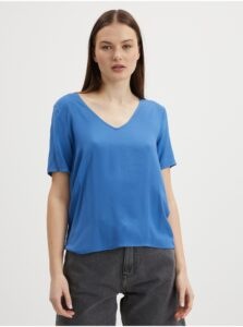 Blue Womens Basic T-Shirt VILA