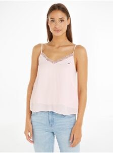 Light Pink Women's Tank Top with Lace Tommy