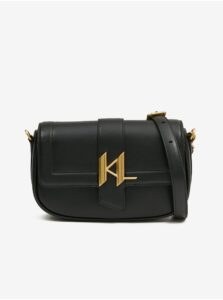 Black Women's Leather Crossbody Handbag KARL LAGERFELD