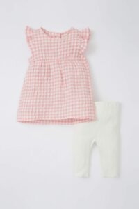 DEFACTO Baby Girl Gingham See-through Textured