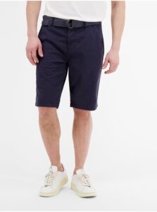 Dark blue mens chino shorts with