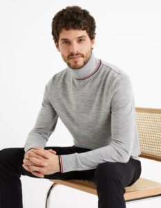 Celio Sweater with turtleneck Deblack