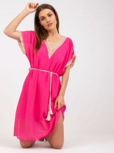 Pink dress of one size with