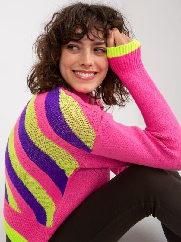 Pink classic sweater with