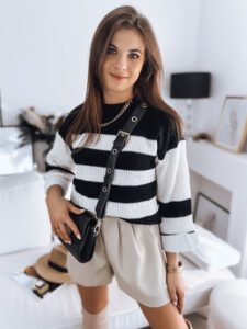 Women's sweater AMELIA black-white