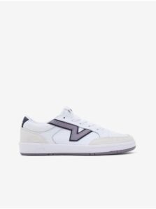 Purple and White Leather Women's Sneakers