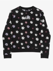 Black Girly Flowered Sweatshirt VANS