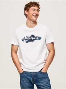White Men's T-shirt with Pepe Jeans